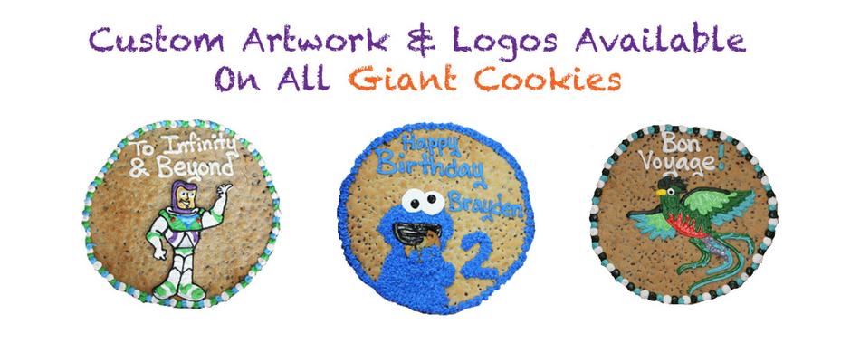 Giant Cookies with Custom Message and Art